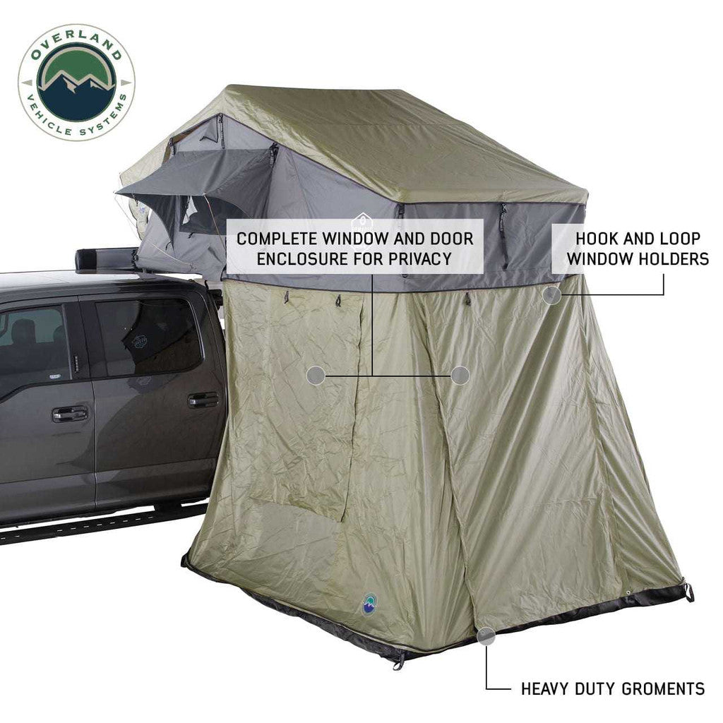 OVS Nomadic 2 Roof Top Tent Annex Green Base With Black Floor & Travel Cover 18529936