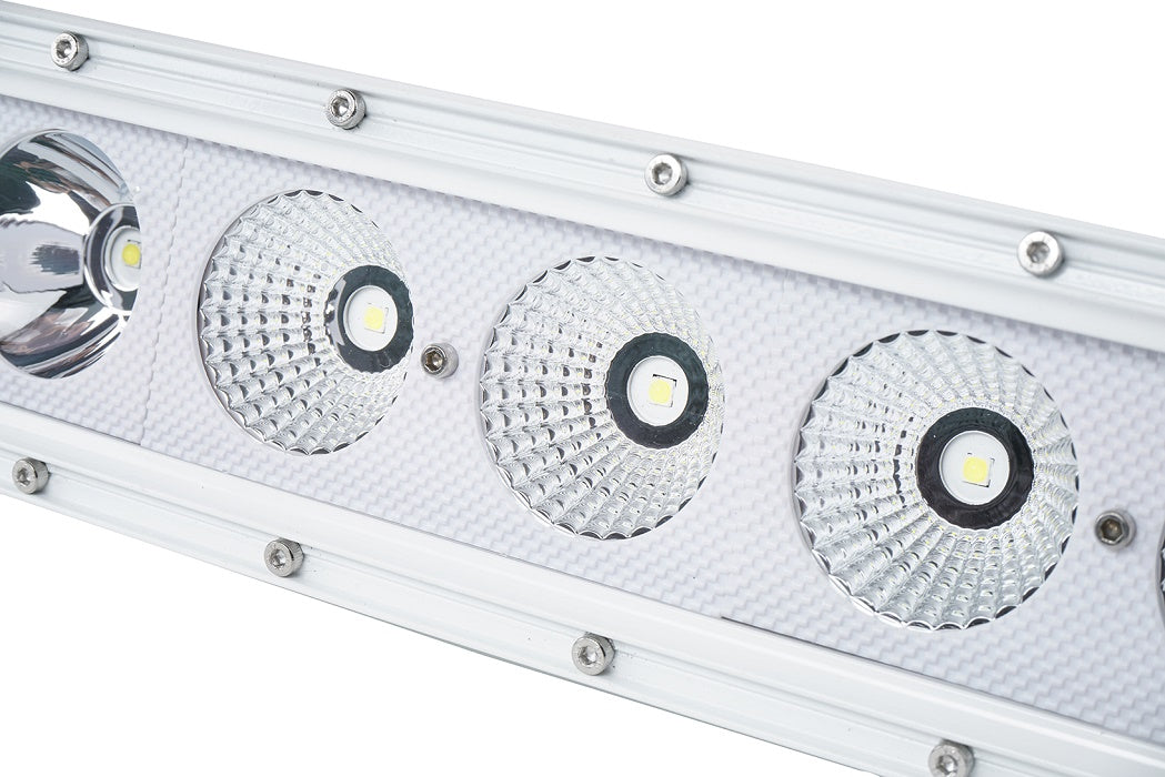 Race Sport 50inch Single Row Marine Grade Wrap Around White Shell Light Bar with 240-Watt High Intensity OSRAM LEDs MS240WCWA