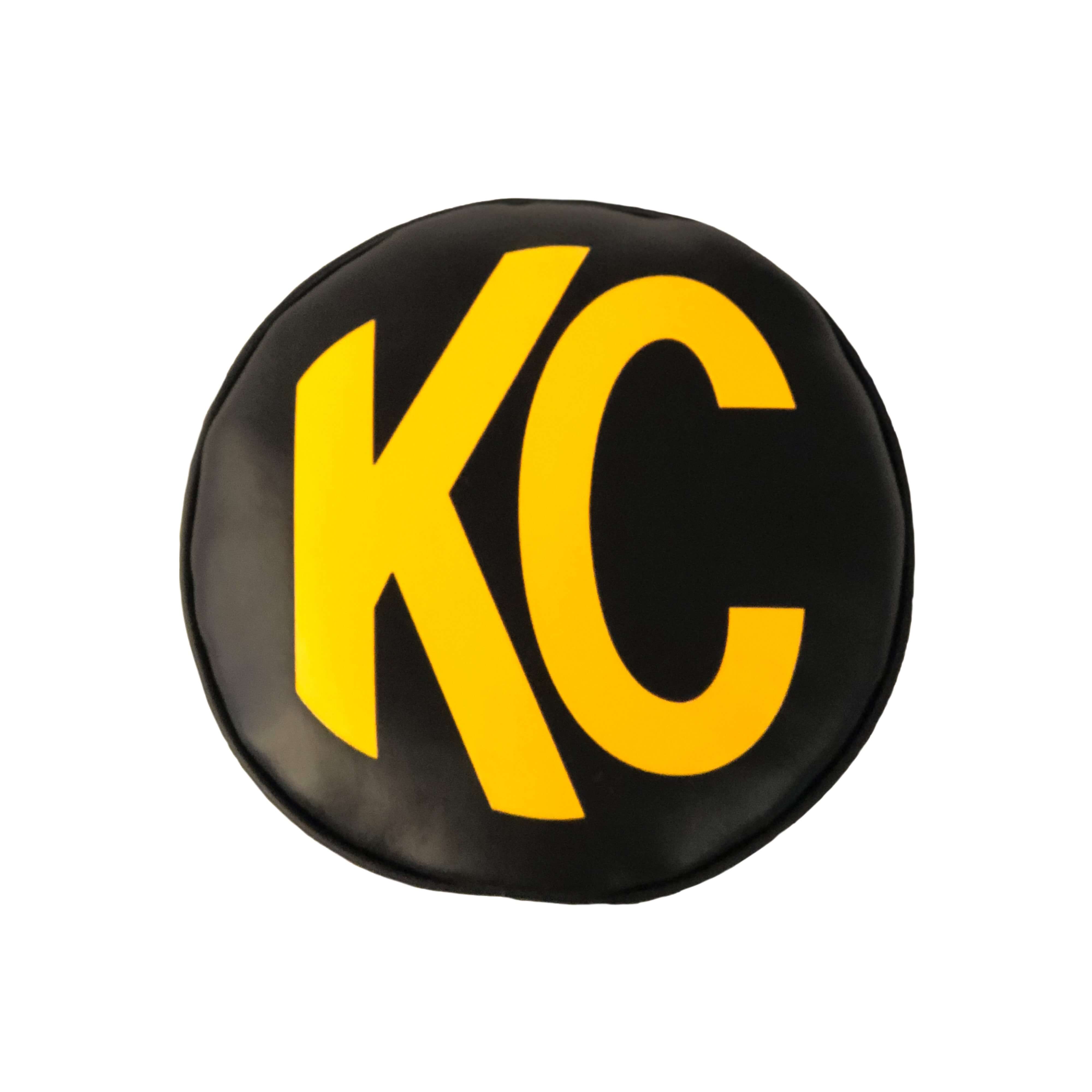 KC HiLites Cover 6" Vinyl Black With Yelllow Soft pr 5102